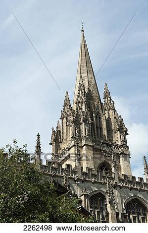 Stock Photo - Spire Of A Church; Oxford England. Fotosearch