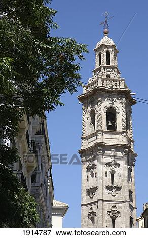 Stock Photo - Spire Of Santa Catalina Cathedral. Fotosearch