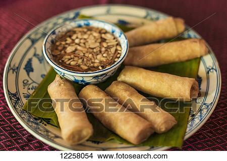 Spring rolls, Khmer style; Siem Reap, Cambodia View Large Photo Image Picture - Spring rolls, Khmer style; Siem Reap, Cambodia. Fotosearch