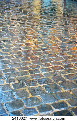 Square stone blocks on a floor with a reflection on the shiny surface; Beirut, Lebanon View Large Photo Image Stock Photo - Square stone blocks on a floor with a reflection on the shiny surface; Beirut, Lebanon. Fotosearch