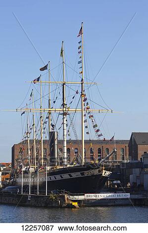 SS Great Britain in Bristol Harbour; Bristol, England View Large Photo Image Stock Photo - SS Great Britain in Bristol Harbour; Bristol, England. Fotosearch