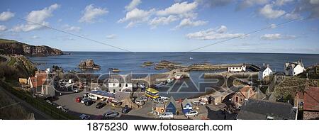 St. Abbs Head, Berwickshire, Scottish Borders, Scotland; A View Of The Town Along The Water View Large Photo Image Stock Image - St. Abbs Head, Berwickshire, Scottish Borders, Scotland; A View Of The Town Along The Water. Fotosearch