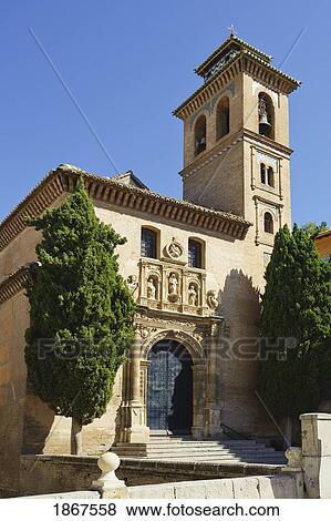 Stock Photo - St. Anne's Church, Granada, Spain. Fotosearch