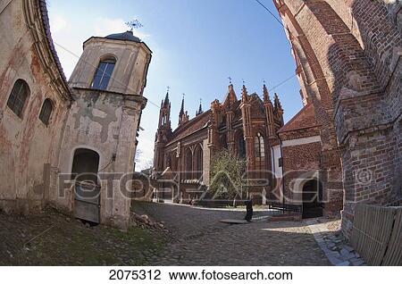 Stock Image - St. Anne's Church, Vilnius, Lithuania. Fotosearch