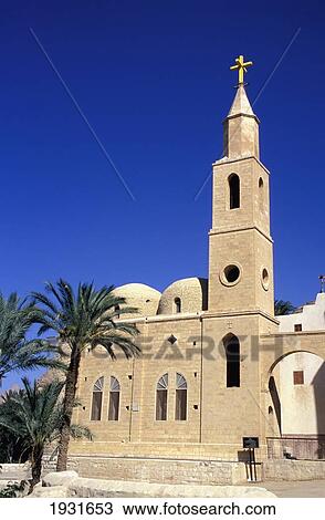 Stock Image - St Anthony's Monastery, Red Sea, Egypt; Red Sea, Egypt. Fotosearch