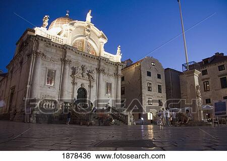 St Blaise's Church At Dusk View Large Photo Image Stock Photograph - St Blaise's Church At Dusk. Fotosearch