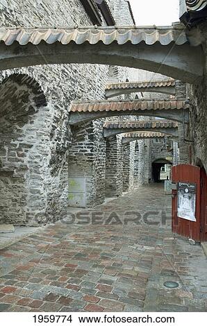 St. Catherine's Passage In Tallinn, Estonia View Large Photo Image Picture - St. Catherine's Passage In Tallinn, Estonia. Fotosearch
