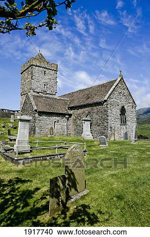 Stock Image - St Clement's Church At Roghadal. Fotosearch