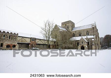 St. Cross Church in the snow; Winchester, Hampshire, England View Large Photo Image Stock Image - St. Cross Church in the snow; Winchester, Hampshire, England. Fotosearch