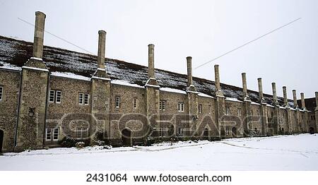 St. Cross Hospital in the snow; Winchester, Hampshire, England View Large Photo Image Picture - St. Cross Hospital in the snow; Winchester, Hampshire, England. Fotosearch