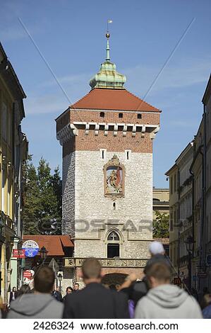 St. Florian's Gate, Old Town Centre; Krakow, Poland View Large Photo Image Picture - St. Florian's Gate, Old Town Centre; Krakow, Poland. Fotosearch