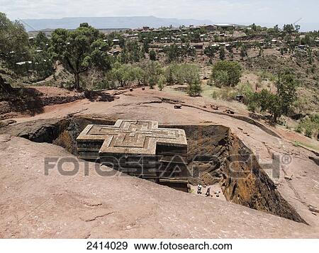 St George's rock-cut church; Lalibela, Asmara region, Ethiopia View Large Photo Image Stock Photo - St George's rock-cut church; Lalibela, Asmara region, Ethiopia. Fotosearch