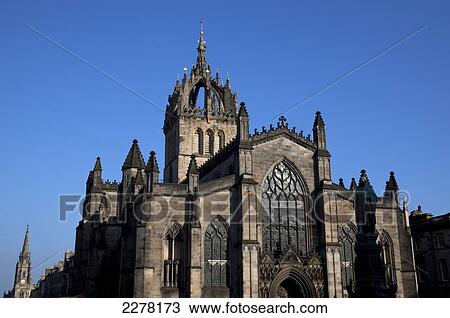 Stock Image - St Giles Cathedral; Edinburgh, Scotland. Fotosearch