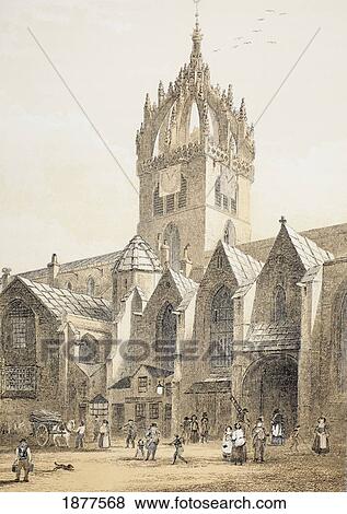 St. Gile's Cathedral Or The High Kirk Of Edinburgh, Scotland. From The Scots Worthies According To Howie's Second Edition, 1781. Published 1879. View Large Photo Image Stock Photo - St. Gile's Cathedral Or The High Kirk Of Edinburgh, Scotland. From The Scots Worthies According To Howie's Second Edition, 1781. Published 1879.. Fotosearch