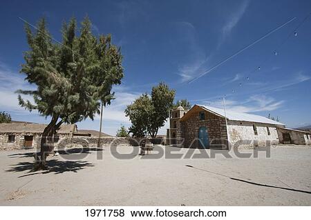 Stock Photo - St. James Chapel In Toconce, Antofagasta Region, Chile. Fotosearch