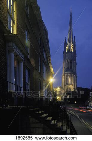 St. James Church Illuminated At Dusk View Large Photo Image Stock Photography - St. James Church Illuminated At Dusk. Fotosearch