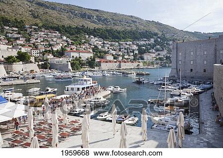 Stock Photo - St John's Fort And Harbor, Dubrovnik, Dubrovnik-Neretva, Croatia. Fotosearch