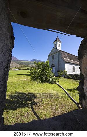 Stock Photo - St. Joseph's Catholic Church; Kaupo, Maui, Hawaii, United States of America. Fotosearch