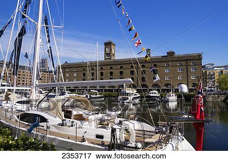 Stock Photo - St Katherine's Dock; London, England. Fotosearch