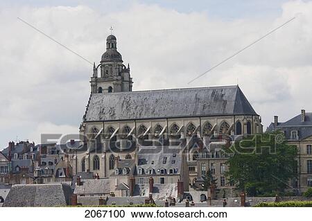 Stock Image - St-Louis Cathedral, Blois, France. Fotosearch