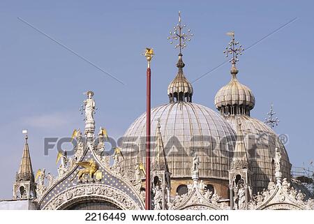 Stock Photo - St Mark's Basilica, Piazza San Marco (Often Known In English As St Mark's Square), Is The Principal Public Square Of Venice, Veneto Region, Italy.. Fotosearch