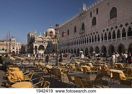 Stock Photo - St. Mark's Square And Doge's Palace; Venice Italy. Fotosearch