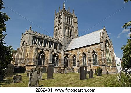 Stock Image - St. Mary's Church; Melton Mowbray England. Fotosearch