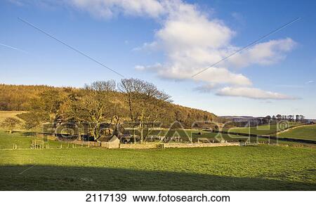 Stock Photo - St Mary's Church On The Edge Of The North Yorkshire Moors; Over Silton North Yorkshire England. Fotosearch