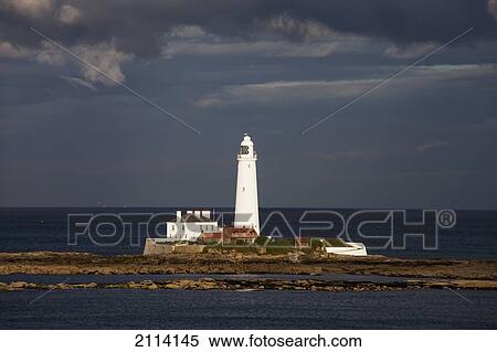 St. Mary's Lighthouse; Whitley Bay Tyne And Wear England View Large Photo Image Stock Photography - St. Mary's Lighthouse; Whitley Bay Tyne And Wear England. Fotosearch