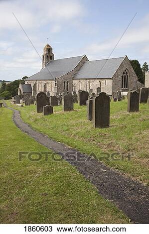 Stock Image - St. Michael's Church, Ford And Etal, Northumberland, England. Fotosearch