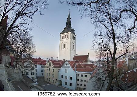 Stock Image - St. Nicholas Church In Tallinn, Estonia. Fotosearch