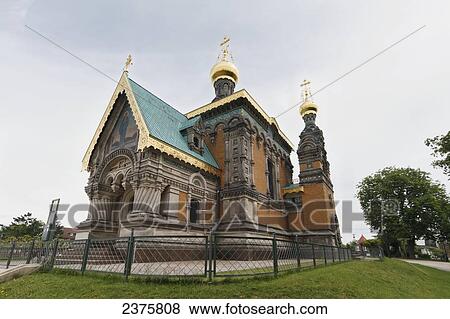 Stock Photo - St. Nikolai Russian Chapel in Mathildenh. Fotosearch