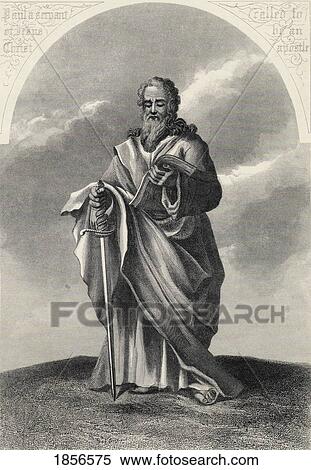 St Paul From The National Illustrated Family Bible Published C1870 View Large Photo Image Stock Photography - St Paul From The National Illustrated Family Bible Published C1870. Fotosearch