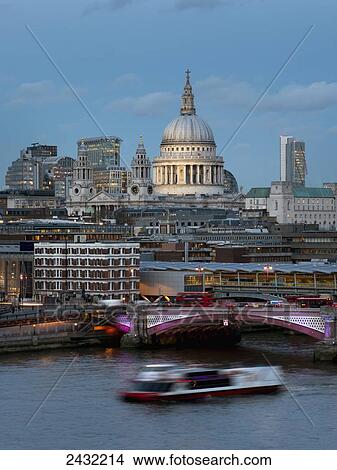 St. Paul's Cathedral and Blackfriars; London, England View Large Photo Image Picture - St. Paul's Cathedral and Blackfriars; London, England. Fotosearch