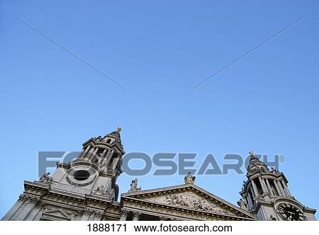 St Pauls Cathedral And Blue Sky, Close Up View Large Photo Image Stock Image - St Pauls Cathedral And Blue Sky, Close Up. Fotosearch