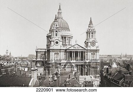 St. Paul's Cathedral, London, England In The Late 19Th Century. From London, Historic And Social, Published 1902. View Large Photo Image Stock Image - St. Paul's Cathedral, London, England In The Late 19Th Century. From London, Historic And Social, Published 1902.. Fotosearch