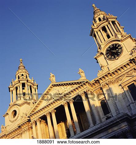 Stock Image - St. Pauls Cathedral West Facade. Fotosearch