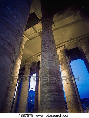 Stock Photo - St Peter's Basilica Through Bernini's Colonnade. Fotosearch
