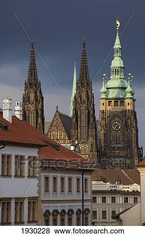 St Vitus Cathedral, Hradcany District, Prague, Czech Republic, Europe View Large Photo Image Stock Photo - St Vitus Cathedral, Hradcany District, Prague, Czech Republic, Europe. Fotosearch