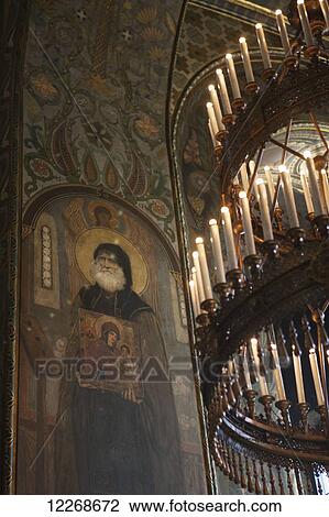 Stock Image - St Volodymyr's cathedral, a nineteenth century building with art nouveau murals; Kiev, Ukraine. Fotosearch