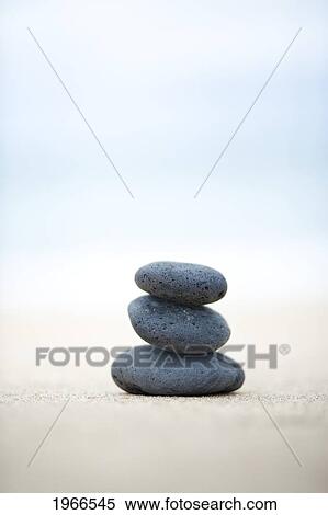 Stock Photography - Stack Of Stones On Sand, Selective Focus.. Fotosearch