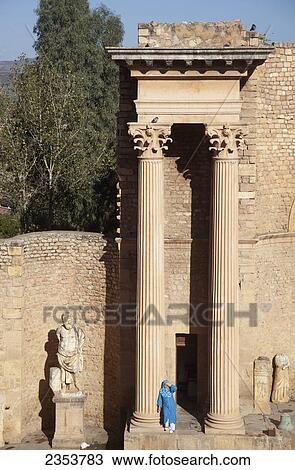 Stock Image - Stage of Roman theatre; Guelma, Algeria. Fotosearch