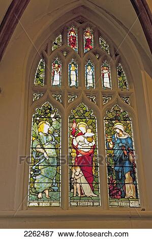 Stained Glass Window Depicting Women And Children; Oxford England View Large Photo Image Stock Photo - Stained Glass Window Depicting Women And Children; Oxford England. Fotosearch