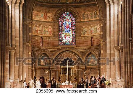 Stained Glass Window In The Choir Of The Cathedral Of Our Lady, Strasbourg, France View Large Photo Image Stock Photography - Stained Glass Window In The Choir Of The Cathedral Of Our Lady, Strasbourg, France. Fotosearch