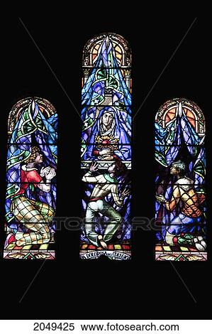 Stock Photography - Stained Glass Windows In El Sagrario Church (Old Cathedral), Cuenca, Azuay, Ecuador. Fotosearch