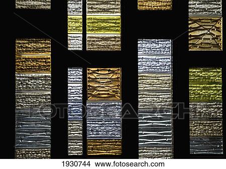Picture - Stained glass windows in the Basilica Of Guadalupe; Mexico. Fotosearch