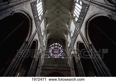 Stained Glass Windows Of The Choir Of St. Vitus Cathedral, Prague, Czech Republic View Large Photo Image Stock Image - Stained Glass Windows Of The Choir Of St. Vitus Cathedral, Prague, Czech Republic. Fotosearch