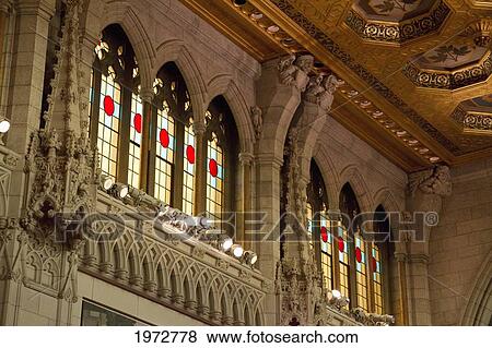 Stained Glass Windows Of The Senate Chamber In The Centre Block Of The Parliament Buildings, Ottawa, Ontario, Canada View Large Photo Image Stock Photo - Stained Glass Windows Of The Senate Chamber In The Centre Block Of The Parliament Buildings, Ottawa, Ontario, Canada. Fotosearch