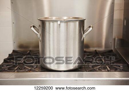 Stainless steel soup pot on range top; Denton, Maryland, United States of America View Large Photo Image Stock Image - Stainless steel soup pot on range top; Denton, Maryland, United States of America. Fotosearch