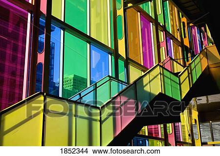 Picture - Staircase At The Palais Des CongrÃƒÆ’Ã‚Â¨s; Montreal, Quebec, Canada. Fotosearch